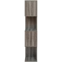 Estantería decorativa/estantes flotantes/Estantería de madera/Estantería con 4 estantes, oficina,modular, sala de estar, biblioteca - Display Shelf SRK-W3 - Marrón ceniza - details 11