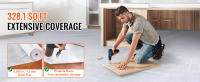 SucceBuy Película protectora para alfombras, protector de tela de fibra de 39 "x 100', corte fácil, rollo protector de alfombrilla para construcción y renovación - details 1
