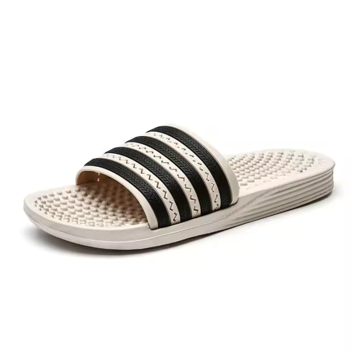 Estilo de moda, zapatillas de masaje con puntos negros, sandalias cálidas y adelgazantes para hombre, chanclas, Zapatos de bajo precio - 1