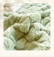 Funda de colchón de terciopelo grueso, Protector de almohadilla de cama tejido de amor, Sábana bajera cálida de felpa para el hogar, colchas de dormitorio - details 3
