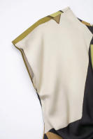TRAFZA-Vestido largo con estampado para mujer, prenda de manga corta con cuello redondo y botones en la espalda, elegante y ajustado, para verano - details 10
