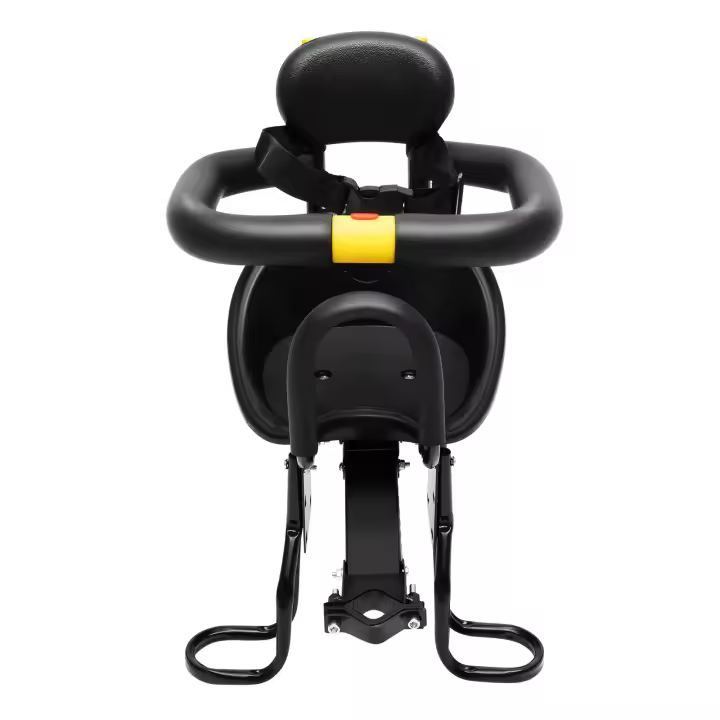 Asiento de bebé portátil montado en la parte delantera, portabotellas de bicicleta para niños, asiento de seguridad para niños pequeños, silla de montaje frontal - 1