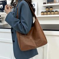 Bolso de mano de cuero PU de Color sólido suave, bolso de hombro tipo cubo de gran capacidad, bolso informal coreano para mujer, regalos de cumpleaños - details 1