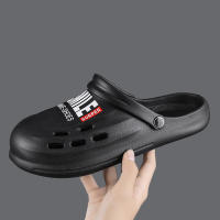 Zuecos de jardín para hombre, sandalias negras para exteriores, zapatillas de playa - details 5