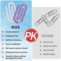 10 Uds. Marcapáginas acrílicos DIY, adornos en blanco para sublimación, Clips de papel acrílicos, marcapáginas transparentes sin terminar - details 7
