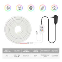 XUNATA Tira de LED Neón RGB 5V Controla Tu Vida Inteligente con la Aplicación Smart Life o Alexa o Google Home Decoración Luminosa para Interiores - details 2