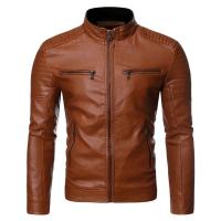 Chaqueta de Cuero con Estilo Coreano de Moda Ligera, Ajuste Casual, Manga de Béisbol Delgada - details 3