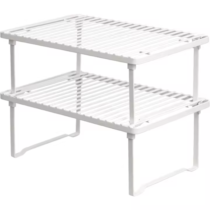 Estantes de cocina apilables para almacenaje, Blanco, 20,3 D x 31,6 W x 11,4 H cm - 1