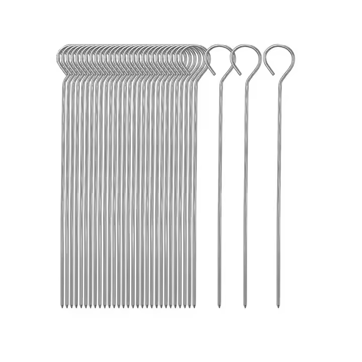 Brochetas Barbacoa de Acero Inoxidable Juego de 20 Unidades de 24.5cm para Malvaviscos, Aperitivos, Verduras, Frutas y Pescado Accesorios de BBQ al Aire Libre - 1