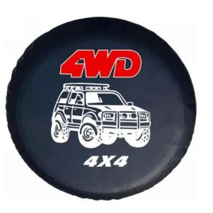 1 pieza de protector de neumático de cubierta de repuesto antideslizante impermeable de PVC de cuero PU de 14-17 pulgadas para piezas automotrices Twitter - 1