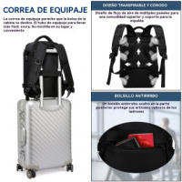 Bolsa de cabina, bolsa de embarque, aprobada por aerolínea, mochilas multifuncionales para ordenador de viaje al aire libre - details 8