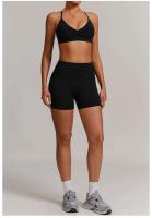 Conjunto de Gimnasio Yoga UDS para Mujeres Ropa de Entrenamiento de Manga Corta, Camisón Largo, Monos de Camping PIESS, Shorts de Correr - details 25