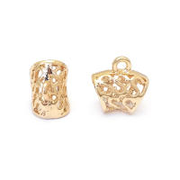 Colgantes de tubo curvado de nube de latón, Color oro de 18K de alta calidad, conector de pulsera, suministros para fabricación de joyas, accesorios Diy - details 7