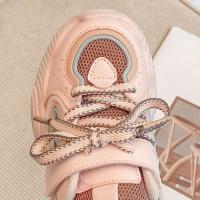 Nuevos tacones altos, zapatos deportivos rosas para niñas, marca de bajo precio con cordones para el regreso a la escuela para niños - details 3