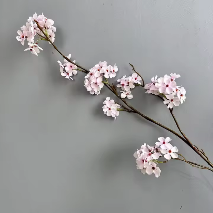 100 cm ramas de flor de pera artificiales flexibles elegantes ramas artificiales de invierno dulce flor de pera de seda hecha a mano de plástico - 1