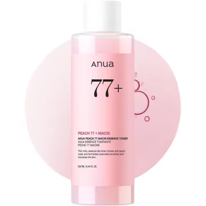Anua Peach 77 Niacin Essence 250ml / Cara iluminadora, niacinamida, pantenol, ceramidas, tónico facial para piel de vidrio, coreano - 1
