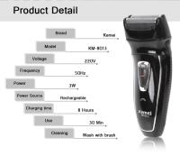 KEMEI-Afeitadora eléctrica recargable de 2 cabezales, máquina de afeitar electrónica recíproca, cortadora de pelo rotativa, afeitadora para el cuidado facial, KM-8013 - details 1