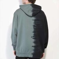 Decheng-Chimera de alta calidad, jersey de algodón teñido dividido, comparación de colores, sudadera con capucha cosida con hombros caídos y peso pesado - details 5