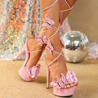 Sandalias de charol 13CM15CM tacones altos tacones finos sexy odio cielo alto sandalias súper altas - details 16