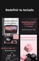 Hola11 Teclado y ratón mecánicos inalámbricos para juegos de oficina - details 1