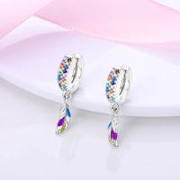 Pendientes de aro de Plata de Ley 925 para mujer, aretes con forma de corazón, luna y estrella, regalos de joyería - details 34