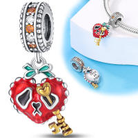 Abalorio de calabaza escalofriante que brilla en la oscuridad, Pulsera Original de Plata de Ley 925 para fabricación de joyas - details 9