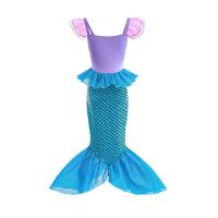 AmyStylish Niñas Princesa Sirena Ariel Cosplay Halloween Fiesta de Cumpleaños Verano Playa Vacaciones Vestido - details 59