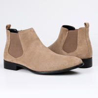 Botas Chelsea para hombre, zapatos para hombre con cabeza cuadrada pequeña, botas cortas para hombre de moda versátil, botines - details 4
