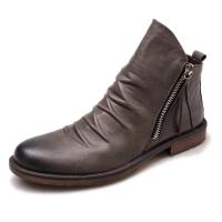 Botas de hombre con suela antideslizante y doble cremallera Botas con borlas Botas de cuero para hombre - details 14