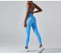 Pantalones deportivos ajustados de secado rápido para mujer, pantalones de Yoga ajustados, pantalones de Yoga de punto sin costuras, pantalones de chándal transpirables antitratamiento para gimnasio y Fitness - details 18
