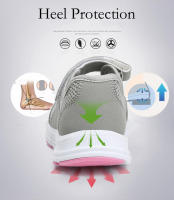 Zapatos informales de verano para mujer, zapatillas suaves y portátiles, suela plana, transpirables, sin cordones, color blanco - details 5