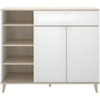 Mueble Auxiliar de cocina, color Blanco/Natural, 102x120x40 cm - details 3