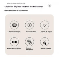 Cepillo Eléctrico Multifuncional para Limpieza del Hogar Potente Limpiador de Mano para Cocina, Baño, Vidrio Largo y Corto - details 1