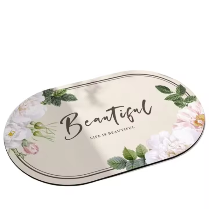 Alfombrilla absorbente de barro para inodoro, alfombrilla antideslizante para pies, resistente a las manchas, gruesa - 1