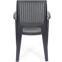 Caribe - Lote de 4 Sillas de Resina. 85 x 54 x 57 cm (Antracita) - details 6