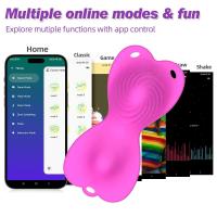 Vibrador Wearable en Correa de Panty 9 Vibraciones en Forma de Mariposa Control Remoto Aplicación - details 12