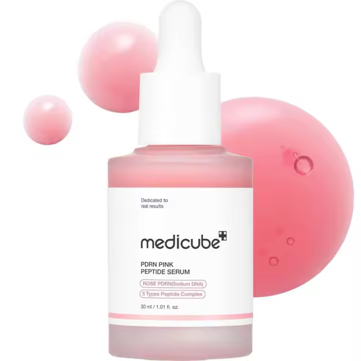 Suero de péptido medicube caliente, suero de brillo rosa, péptido, niacinamida, hidratante y reafirmante, tono de piel desigual, coreano - 1