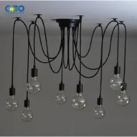 Lámpara colgante de araña de cable negro Vintage, múltiples fuentes de luz, Simple, comedor, café, 1-2m - details 9