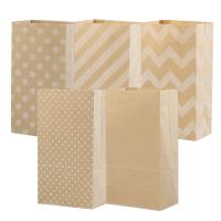 Bolsa de papel Kraft desechable, bolsas de regalo de puntos a rayas, embalaje para hornear dulces, galletas, pan, recuerdos de fiesta de Navidad y boda, 50 unidades por lote - details 1