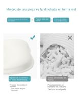 Almohada Bebe Recien Nacido de Espuma Viscoelastica y Terciopelo - Cojin de Cuna - Cuidado de la Forma de la Cabeza Previene y Evita Plagiocefalia - Almohada Transpirable Ergonomica Hipoalergenica - details 5