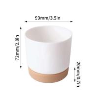 Plástico blanco uso interior, mini macetero floral con agujeros de drenaje jugoso o cactus, para plantas, ETA - details 2