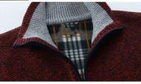 Chaqueta de Punto Gruesa para Hombres Estilo Casual de Invierno Cardigan de Lana con Cremallera Completa - details 8