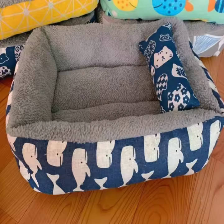 Cama suave y cálida para gato, colchón para mascotas, nido de algodón para perros pequeños, medianos y grandes, esterilla para cesta de invierno - 1