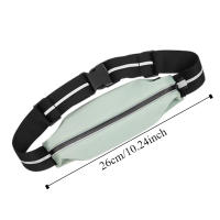 Riñonera de nailon para correr, riñonera deportiva ajustable reflectante con cremallera, riñoneras impermeables para correr, corredores atléticos - details 0