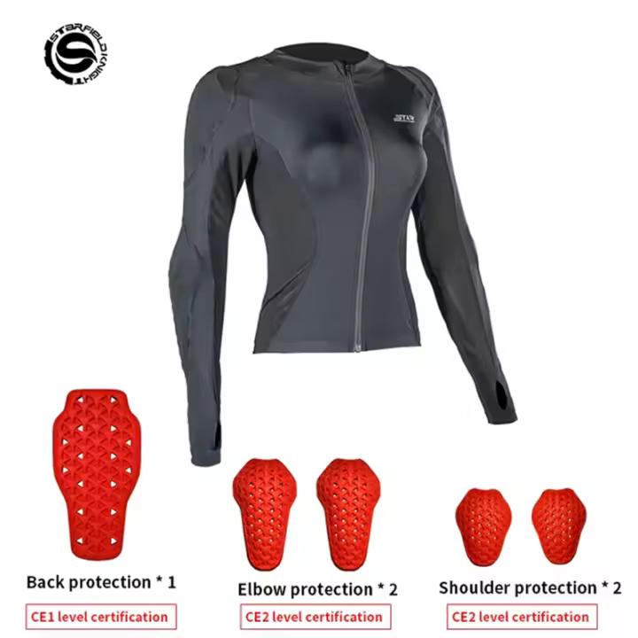 Chaqueta de armadura de motocicleta de verano para mujer, armadura de cuerpo completo para Motocross para mujer y adolescente, armadura de carreras para motociclista, equipo de protección CE nivel 2 - 1