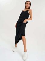 Vestido largo sin mangas para mujer, informal, ribete negro liso, otoño e invierno, verano - details 6