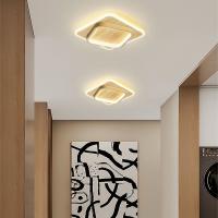 Lámpara de techo de madera de estilo japonés, luz Led decorativa para balcón, pasillo y dormitorio - details 3