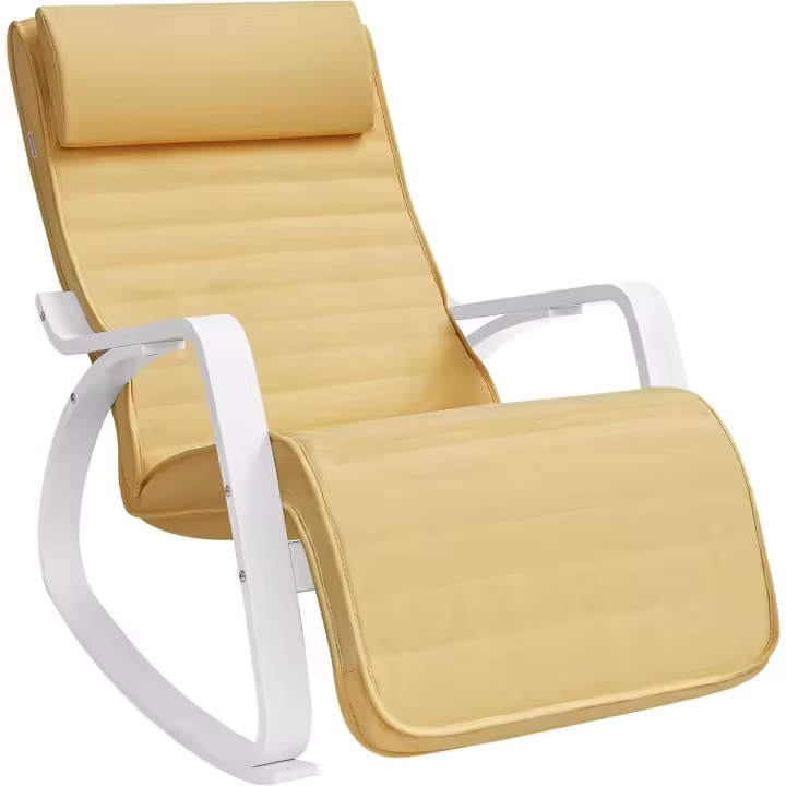 Silla de Madera de Abedul Ajustable en 5 Posiciones, Carga Máxima 150 kg, Para Dormitorio y Salón - 1