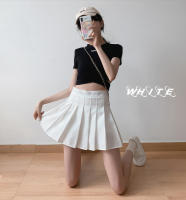 Falda plisada blanca para mujer de cintura alta, cierre de cremallera, estilo preppy, moda estudiantil, danzas en negro - details 9