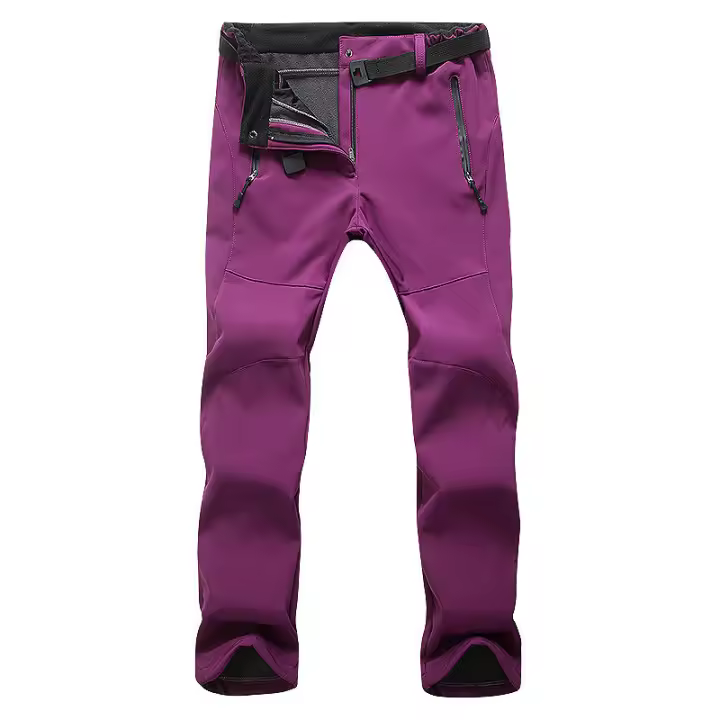 LNGXO Pantalones de Vellón para Mujer Invernal Impermeables Suaves de Carcasa Exterior para Actividades al Aire Libre como Acampar, Ski, Montañismo - 1